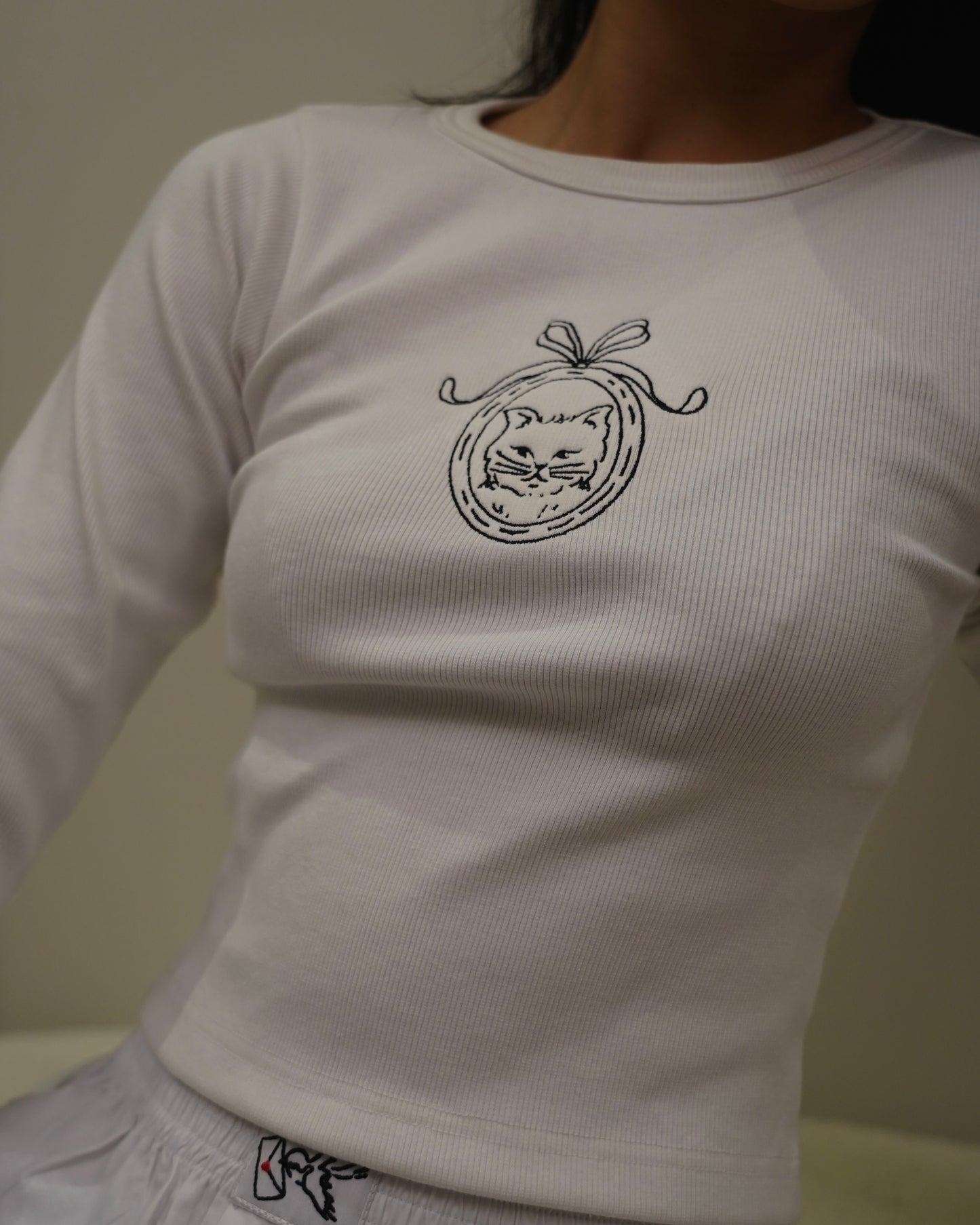 Snow Ribbed Top