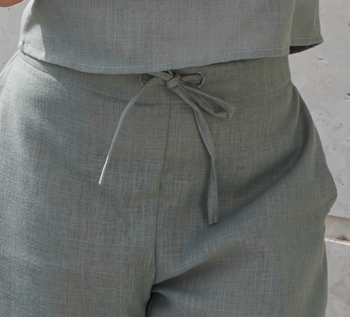 Green Linen Pants