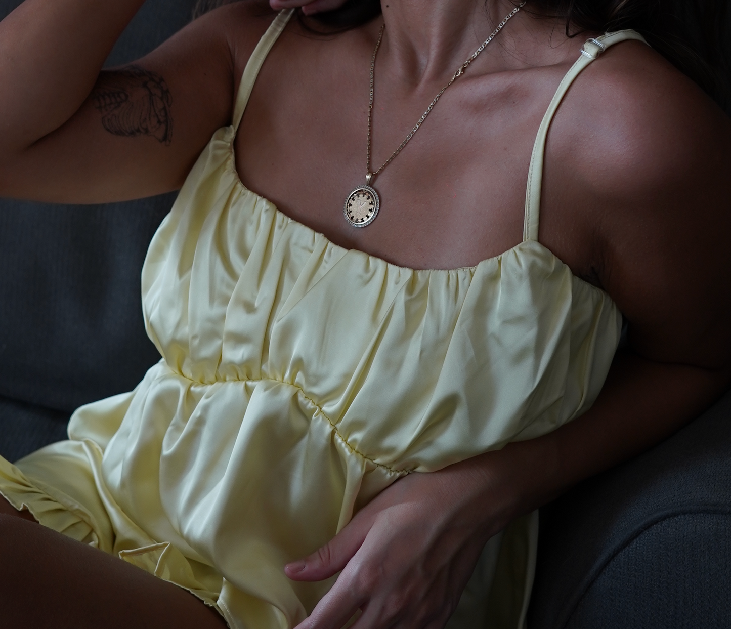 Yellow Silk Top